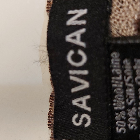 Pasmina brown/beige silk and wool floral embossed large shawl - Picture 7 of 8